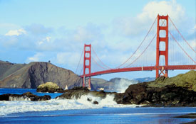 A View of the Golden Gate Bridge in San Francisco