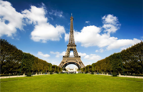 The Eiffel Tower, the most visited hotspot in Paris, France